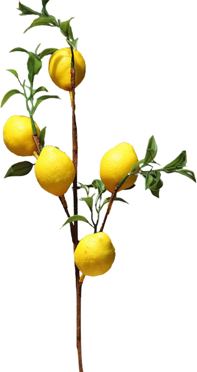 POTRUWE 6PCS Artificial Lemon Branches for Vase