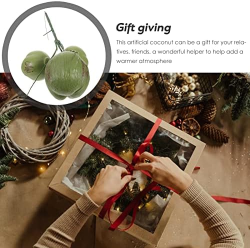 Artificial Coconut Decor for Tropical Party and Farmhouse Display