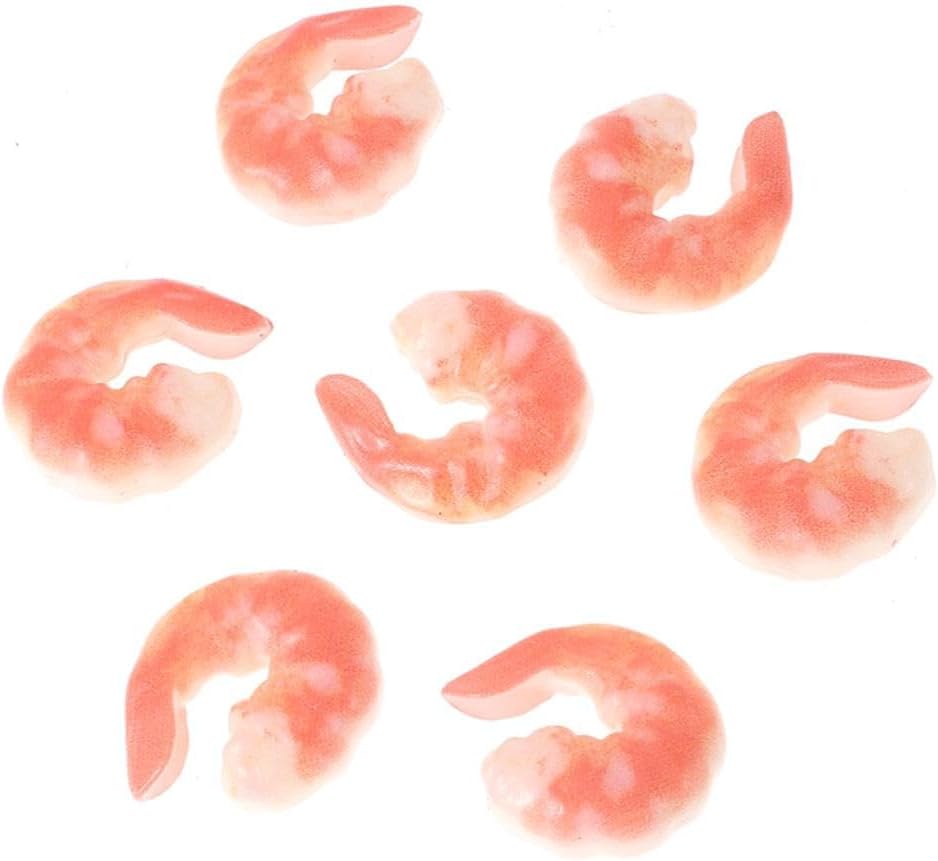 15 Pcs Artificial Shrimp Figures Lifelike Kitchen Decor