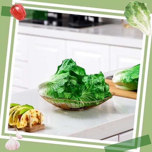 Zeyune 4 Pcs Artificial Lettuce for Home Kitchen Decor