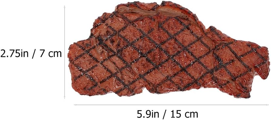 Artificial Fake Steak 2Pcs Realistic Simulation Food Model
