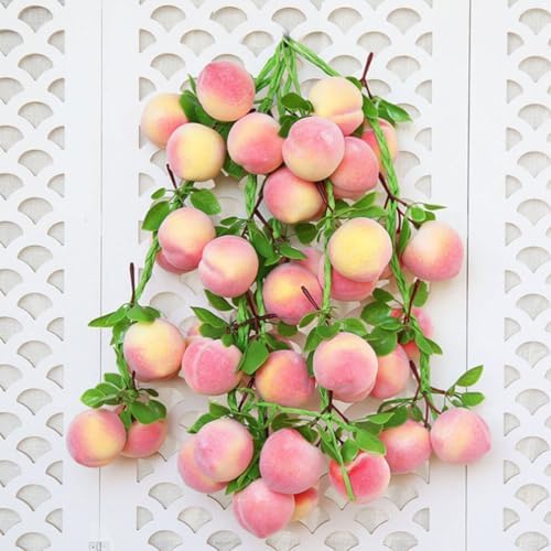 VOSAREA Artificial Peach Pendant 3pc Set