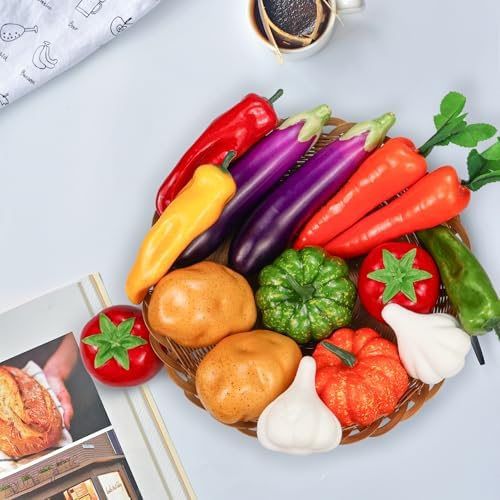 15 Pcs Artificial Vegetables Set for Kitchen Decor