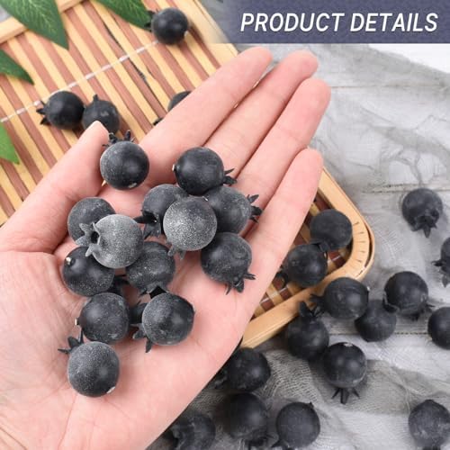 Frost Blueberry Artificial Fruit 50 Pcs Decor Prop