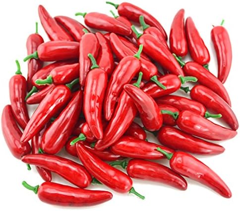 JEDFORE Realistic Artificial Red Pepper Set 36pcs