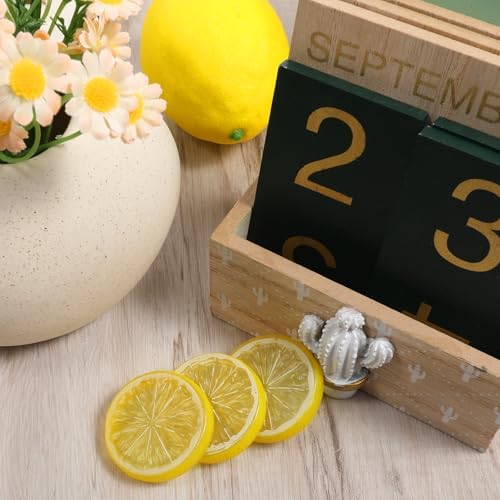 25Pcs Mini Artificial Lemon Slices for Home Decor
