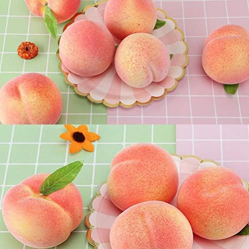 6PCS Artificial Peaches for Home Decor and Commercial Display