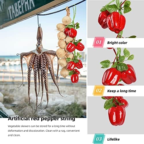VIOCIWUO Artificial Bell Pepper String 2Pcs