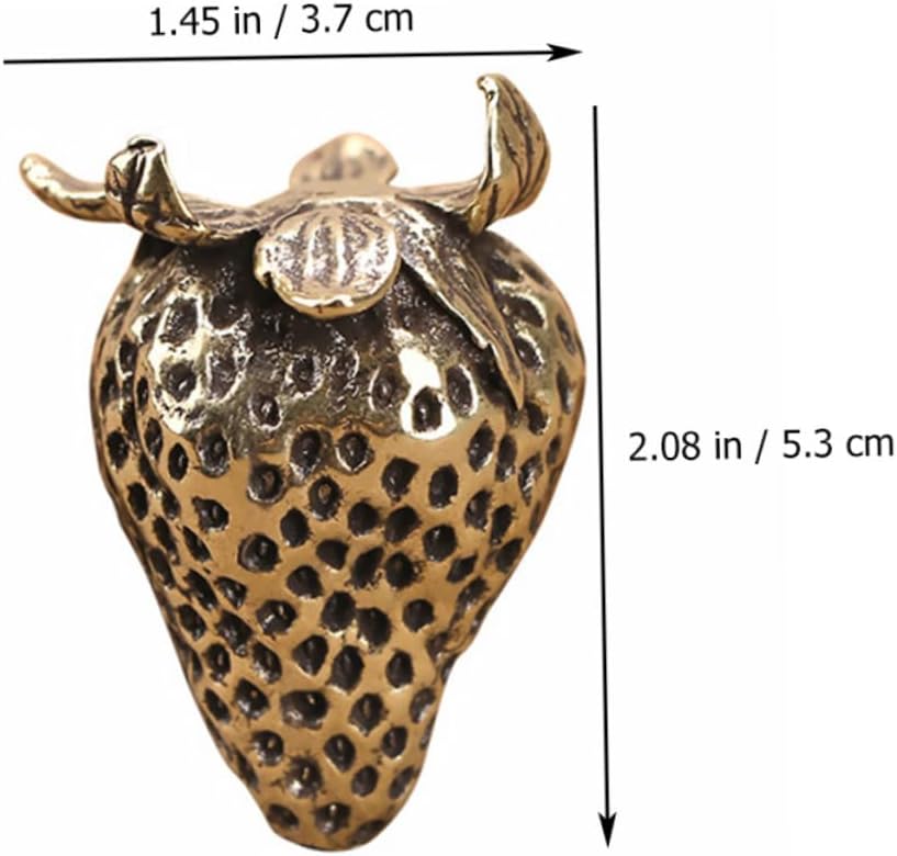 Giant Strawberry Decor Brass Artificial Fruit Ornament for Home