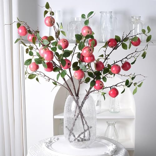 Lifelike Artificial Apple Branches for Home Decor