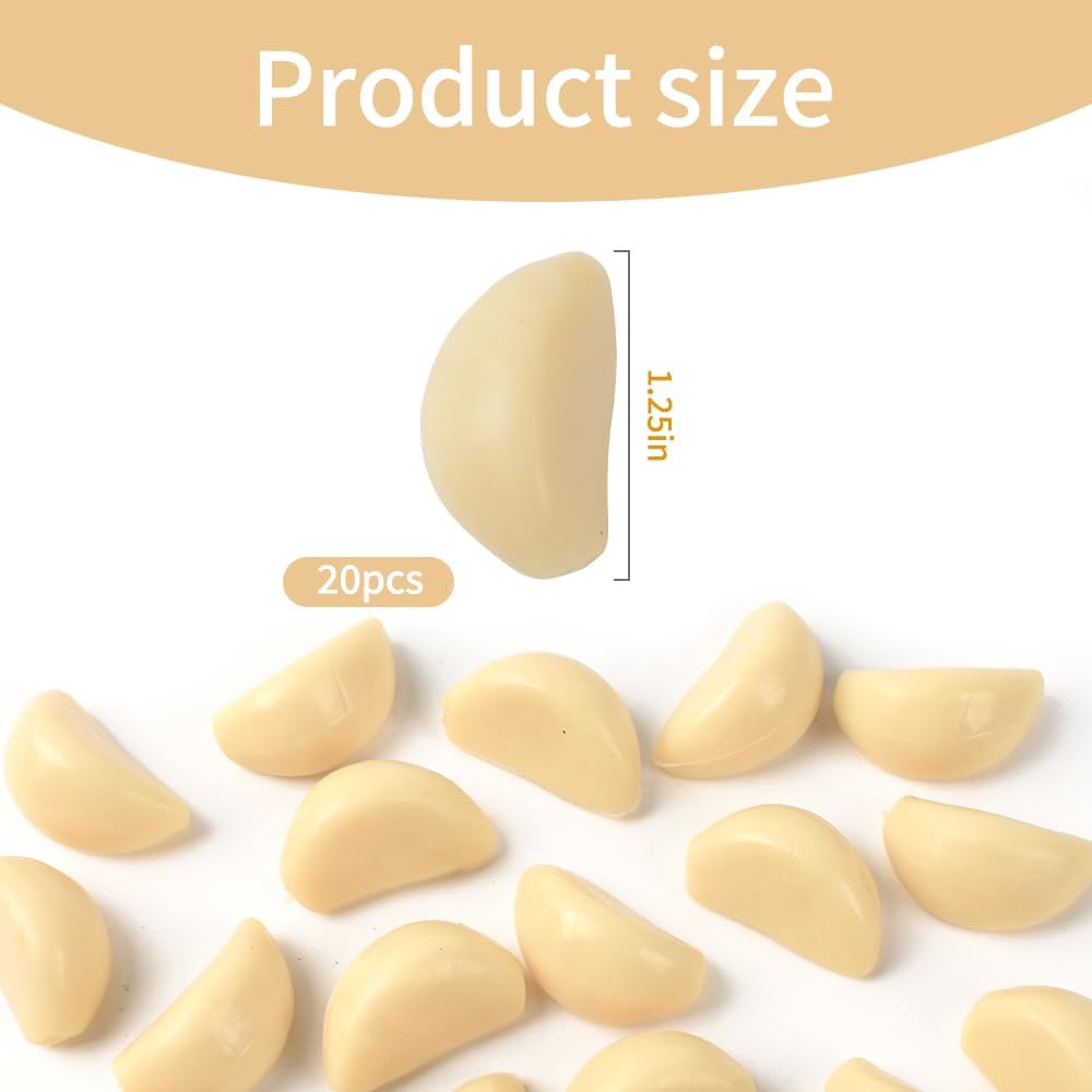 HUIANER Artificial Garlic Clove 20PCS for Home Kitchen Decor