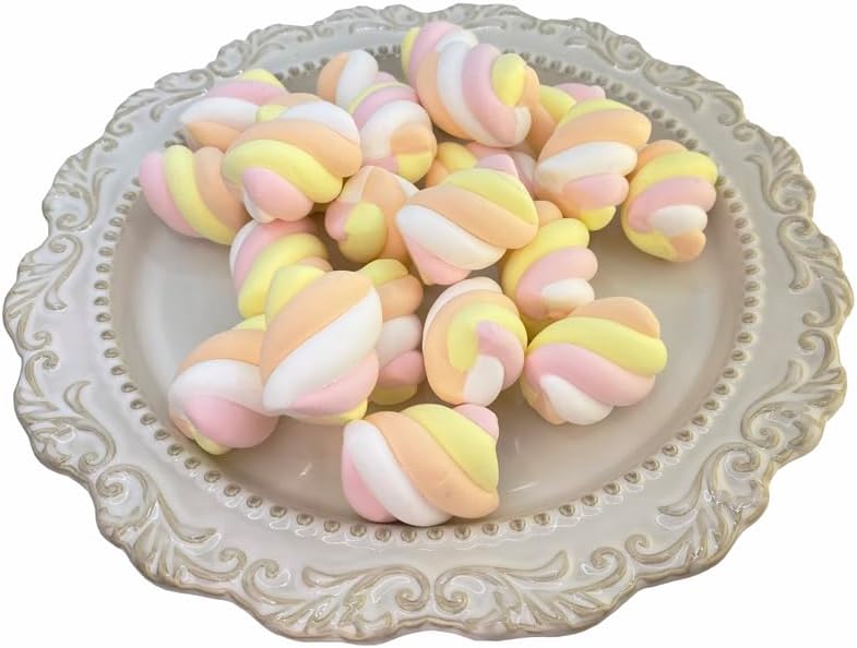 25 Pcs Realistic Fake Marshmallows Artificial Cotton Candy Photography Props