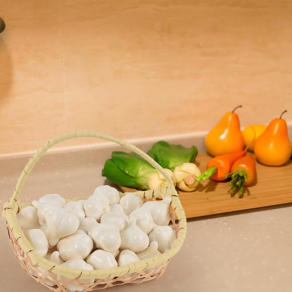 HUIANER Mini Artificial Garlic 40PCS 4cm Home Decor