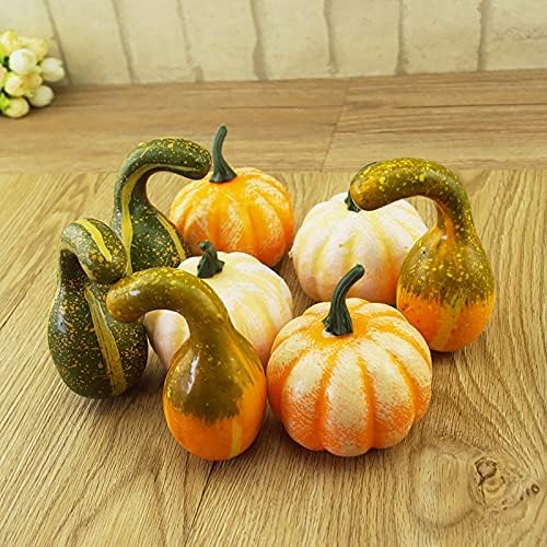 DAMEING 12Pcs Artificial Pumpkins and Gourds for Home Decoration