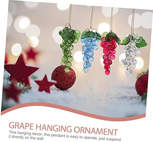 4 Pcs Acrylic Grape Beads Cluster Christmas Decor