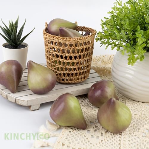 12 Pack Artificial Figs Realistic Fake Fruit Decor