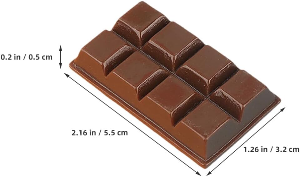 Vaguelly Fake Chocolate Bar Resin Beads for DIY Decor