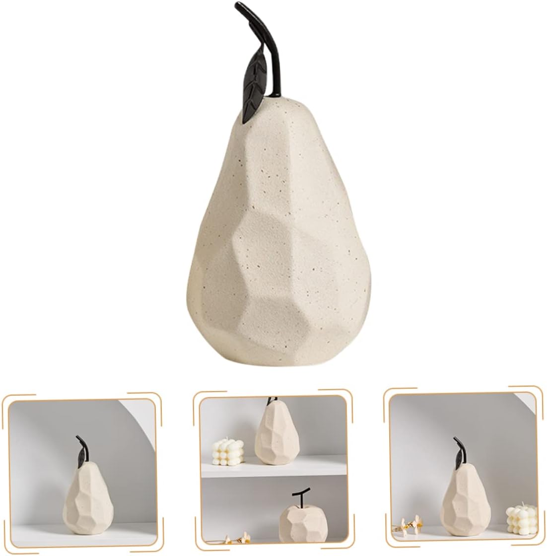 PRETYZOOM Unique Ceramic Pear Desktop Decor