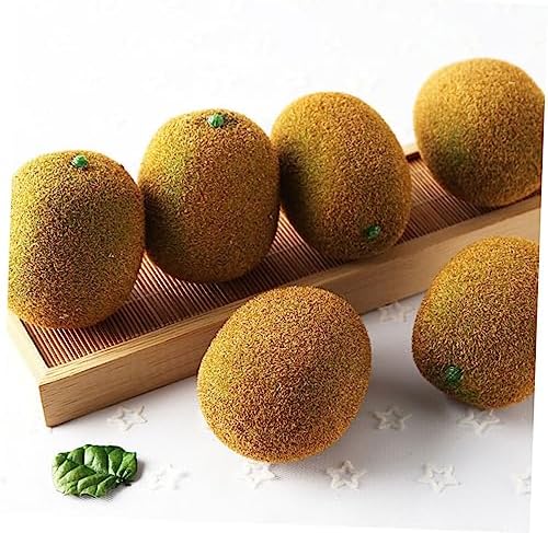Amosfun 4pcs Lifelike Artificial Kiwifruit Decor Models