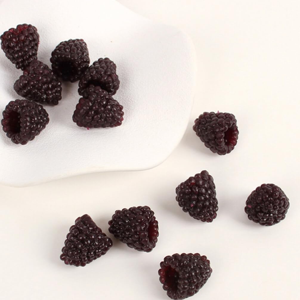 Alasum 18PCS Artificial Black Raspberry Models