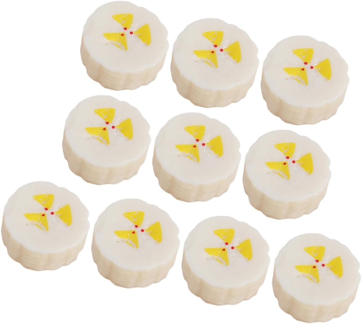 10pcs Lifelike Fake Bananas Artificial Banana Slices Decor