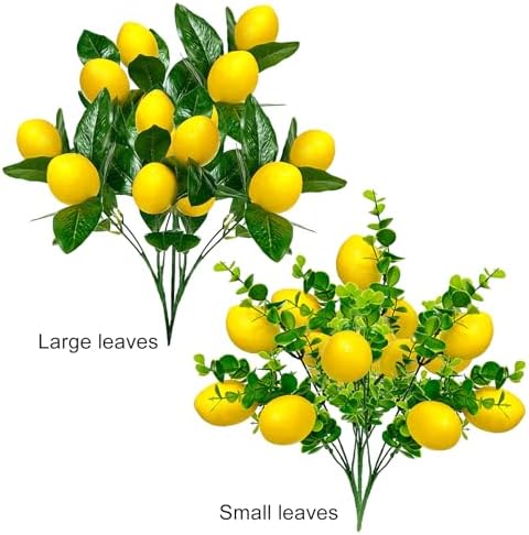 3pcs Artificial Lemon Branches for Home Decor