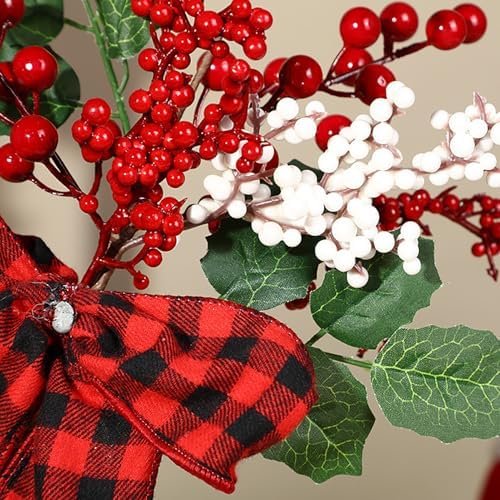 BestAlice 5 Pack Artificial Christmas Berries Stems