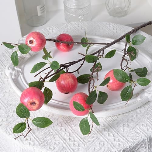 Lifelike Artificial Apple Branches for Home Decor