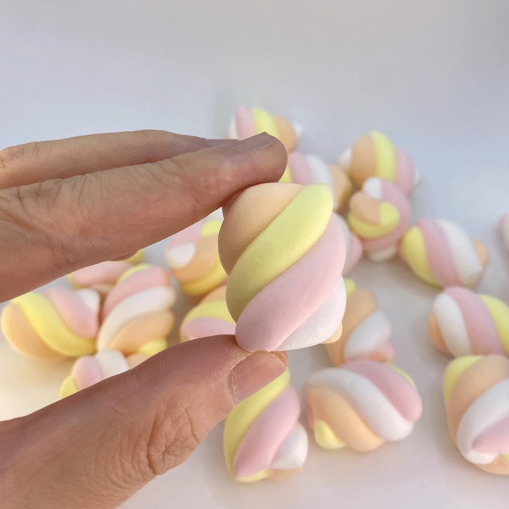25 Pcs Realistic Fake Marshmallows Artificial Cotton Candy Photography Props