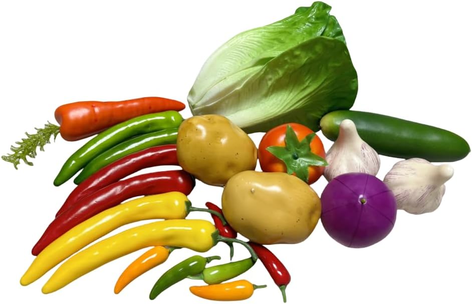 21pcs Realistic Artificial Vegetables for Kitchen Decor