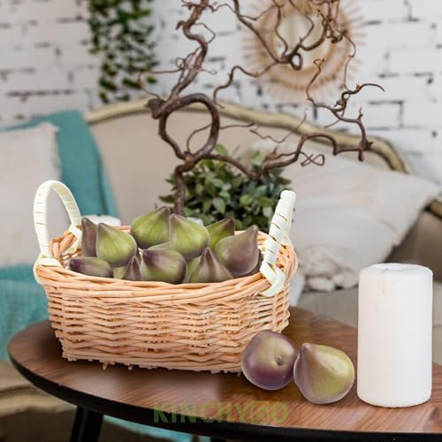 12 Pack Artificial Figs Realistic Fake Fruit Decor