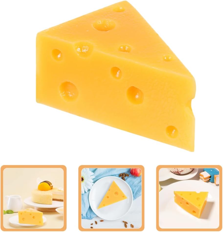 TOYANDONA Realistic Triangle Cheese Artificial Cheese Model