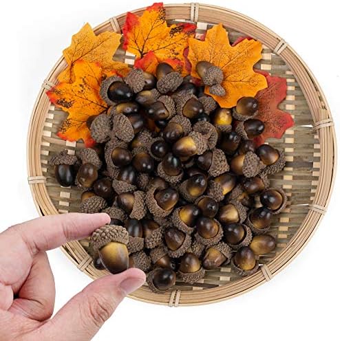 BigOtters 100 PCS Artificial Acorn Decor