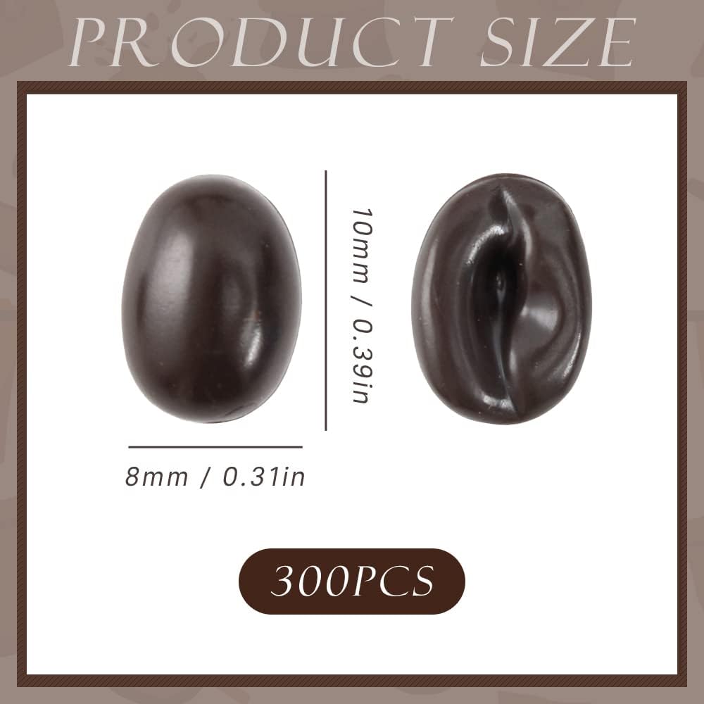 Realistic Artificial Coffee Beans 300 Pcs 11 Scale
