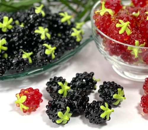 Handmade Murano Glass Blackberry Figurines 3PCS