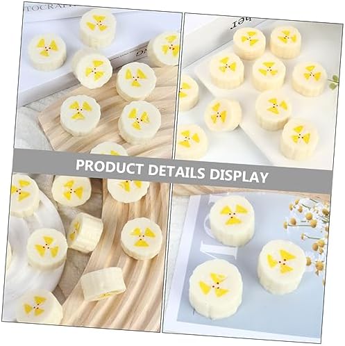 STOBAZA 10pcs Lifelike Artificial Banana Slices Decorations