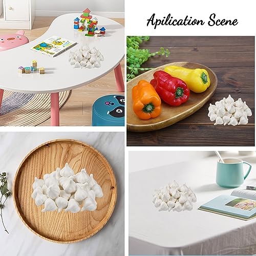 CHGCRAFT 60Pcs Foam Artificial Garlic Models White