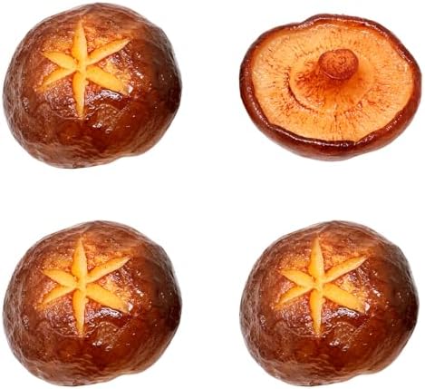 Honbay 4PCS Realistic Artificial Barbecue Mushroom Decorations