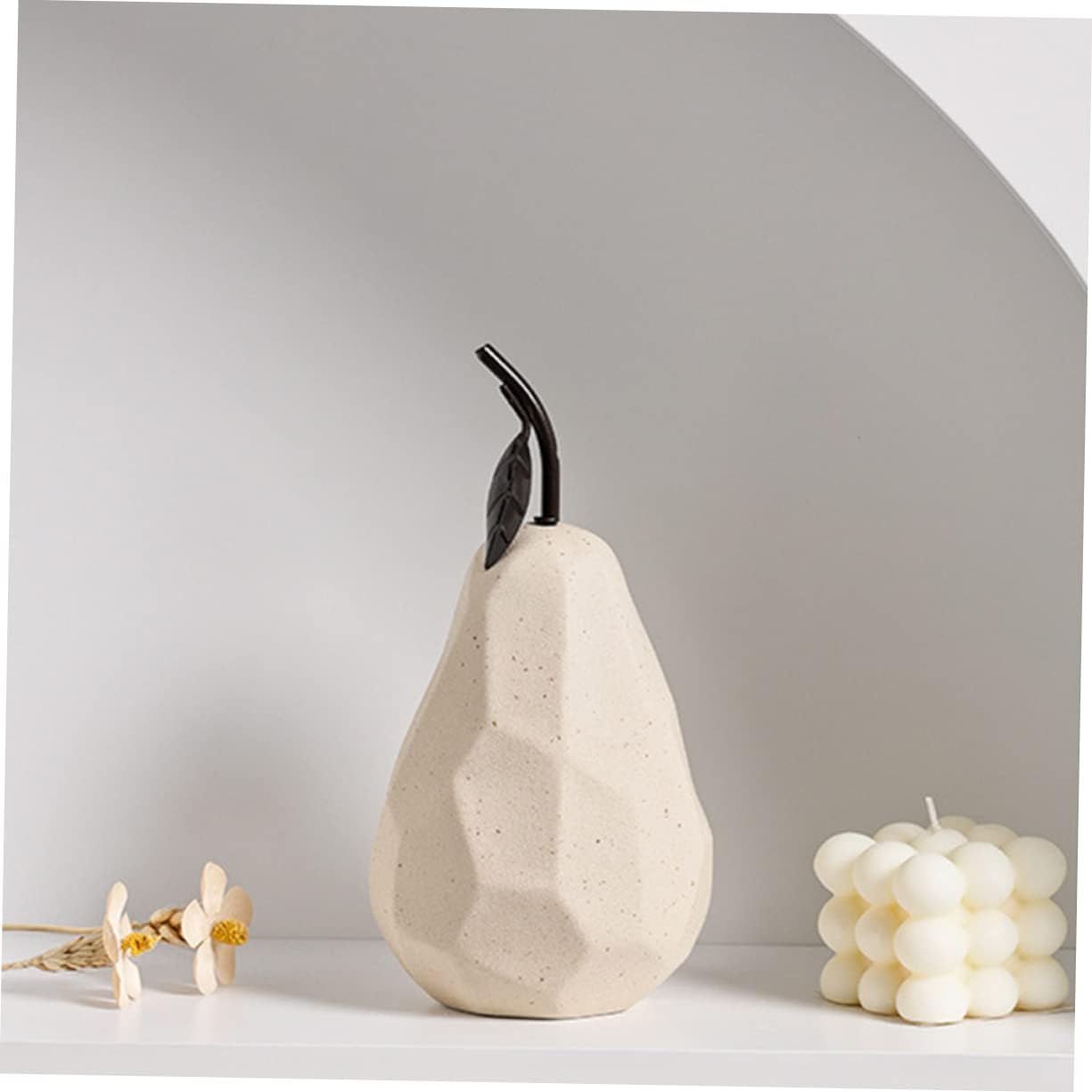 Pear Ornament Ceramic Desktop Decor Fairy Garden Art