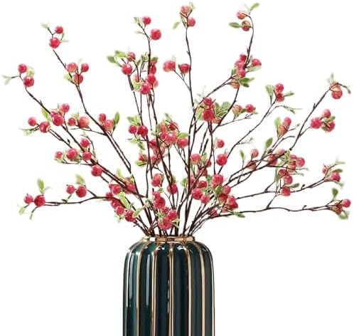 Lovmeety Artificial Apple Branches Lifelike Faux Fruit Stem Decor