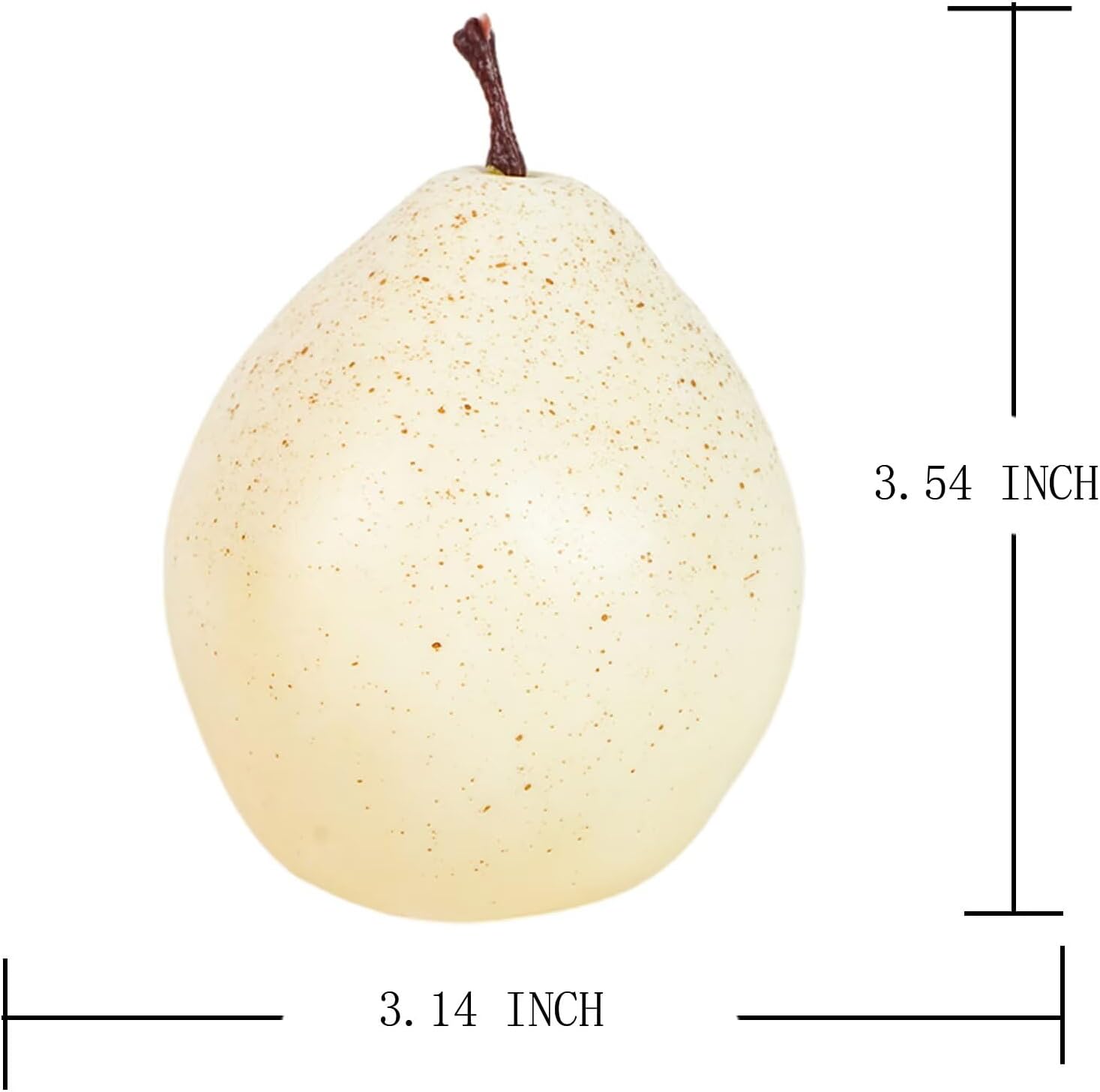 Lovmeety 6Pcs Artificial White Pears Decorative Fruit