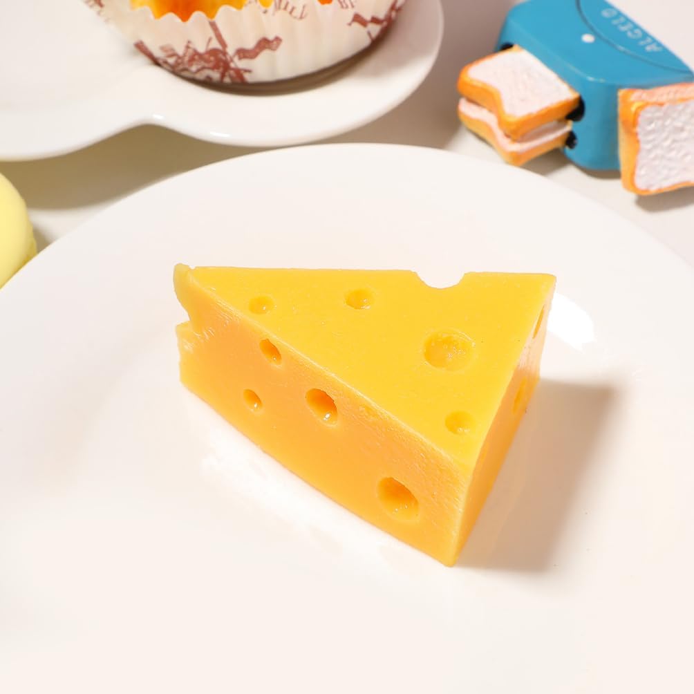 TOYANDONA Realistic Triangle Cheese Artificial Cheese Model