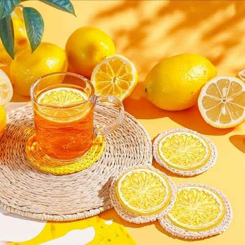 20PCS Yellow Artificial Lemon Slices for Home Wedding Photography