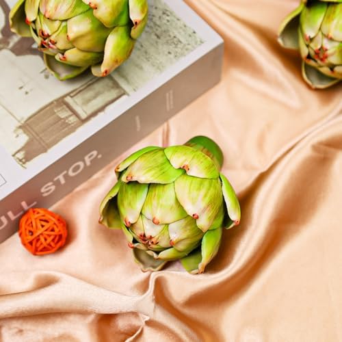 6pcs Realistic Artificial Artichoke Decor Green