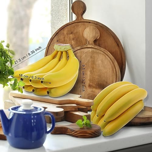 Woration Realistic Artificial Banana Bunch Display