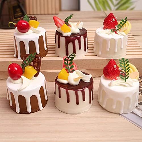 6 Piece Artificial Cupcake Decor for Display and Photography