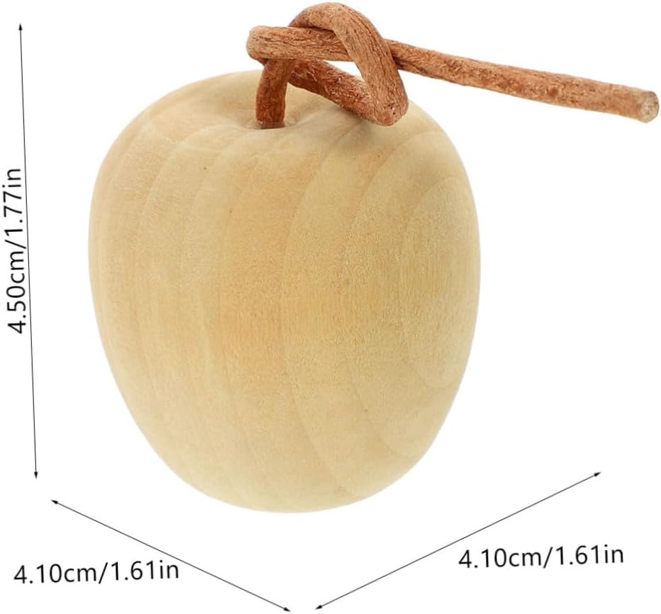 4pcs Unpainted Wooden Fruit Ornaments DIY Kit for Home and Kitchen