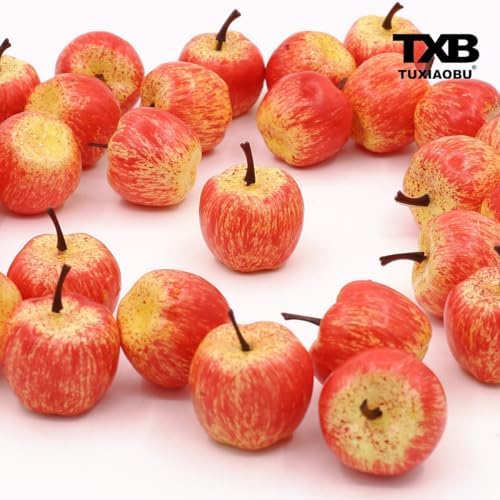 Tuxiaobu Lifelike Artificial Pink Apples 30 Pcs