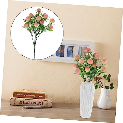 2PCS Artificial Peach Tree Stems for Home Decor