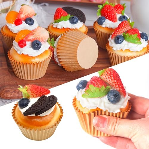 Realistic Artificial Cupcake Models 6Pcs Set